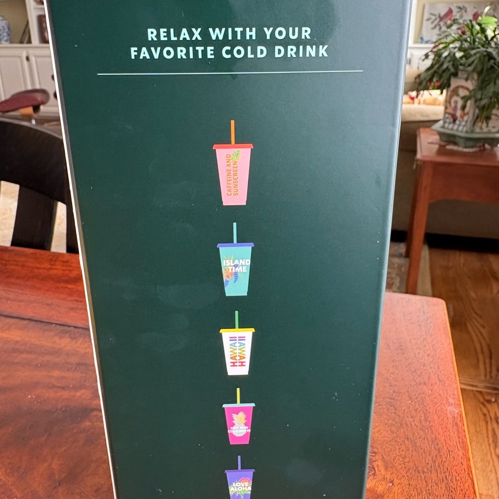Hawaii. Starbucks Colorful Reusable Cups with Straws - Picture 3 of 6